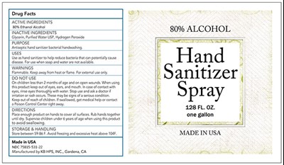 3785 mL Label (Ndc Ethanol Spray Gallon (1))